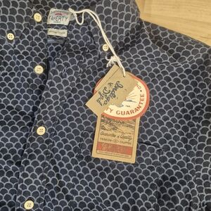 Faherty Men's Blue Patterned Shirt. Size M. NWT.